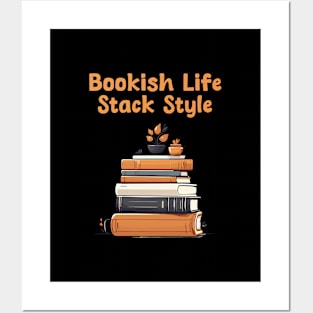 bookish life stack style Posters and Art